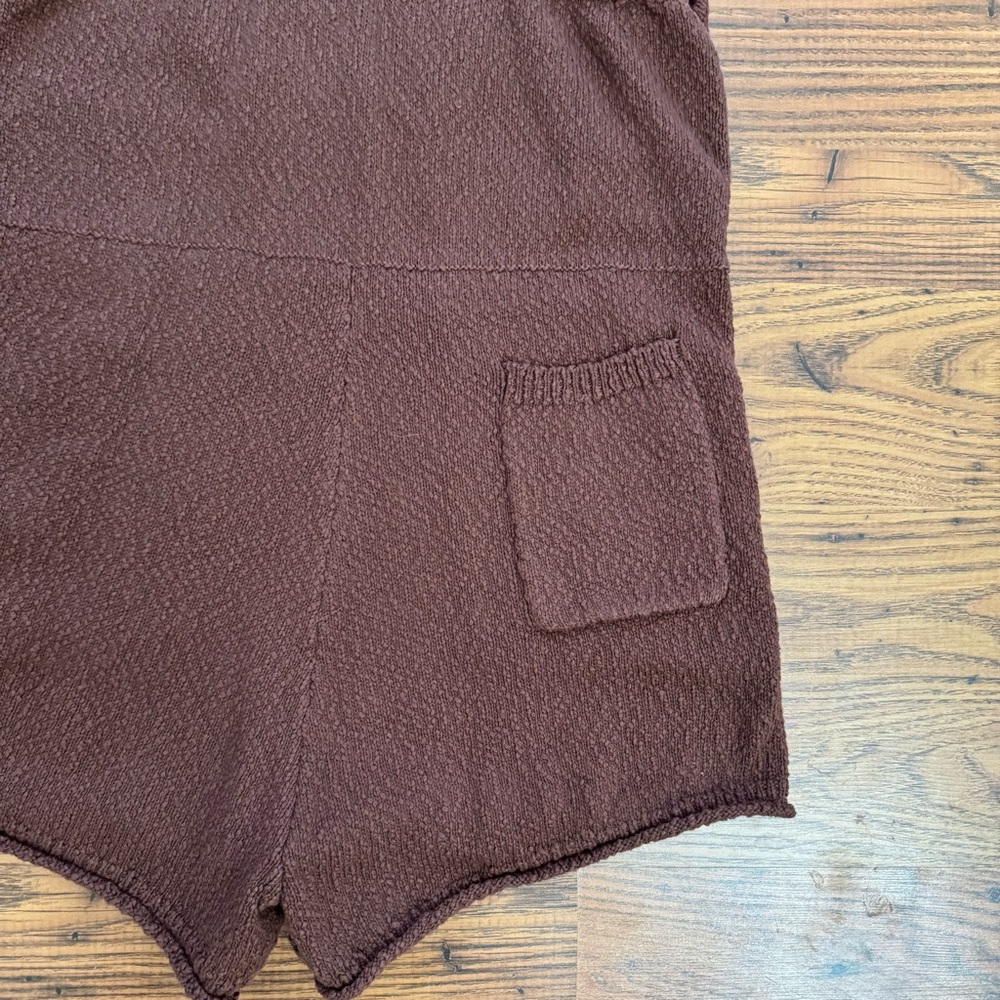 Free People Beach Brown Knit Overalls - Picture 6 of 6